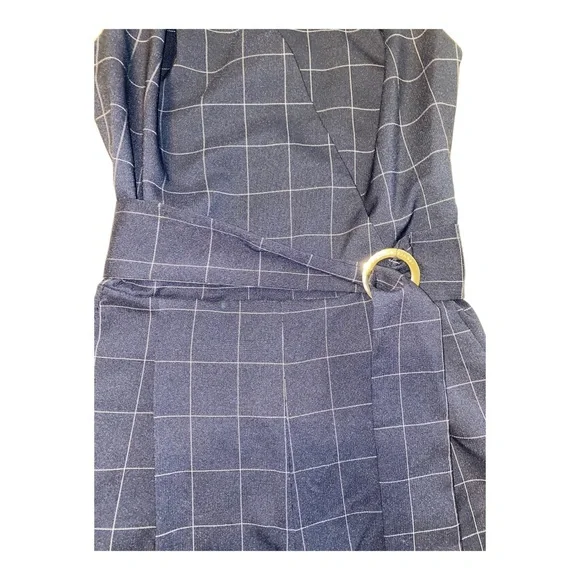 TAHARI LEVINE plaid jumpsuit size 4 NWOT